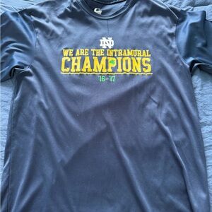 Blue Notre Dame Intramural Champion Athletic Shirt